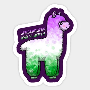 Genderqueer And Fluffy Sticker